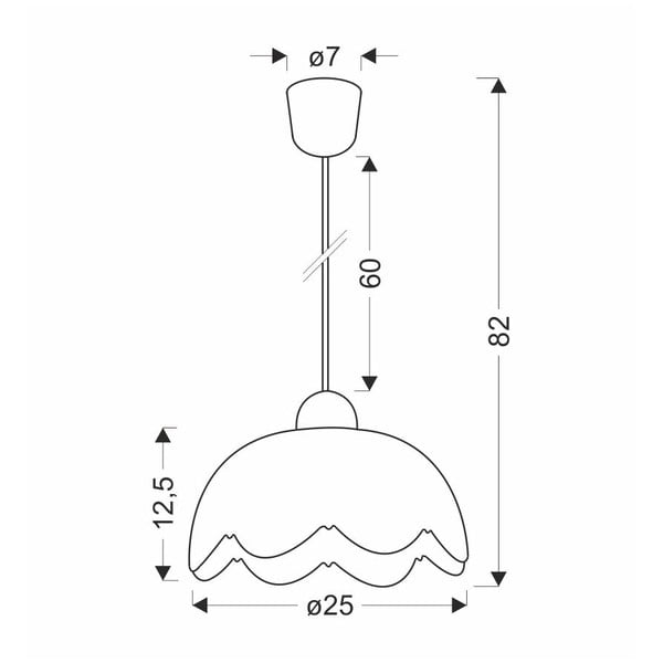 Bela viseča svetilka s steklenim senčnikom ø 25 cm Bratek – Candellux Lighting-image-2