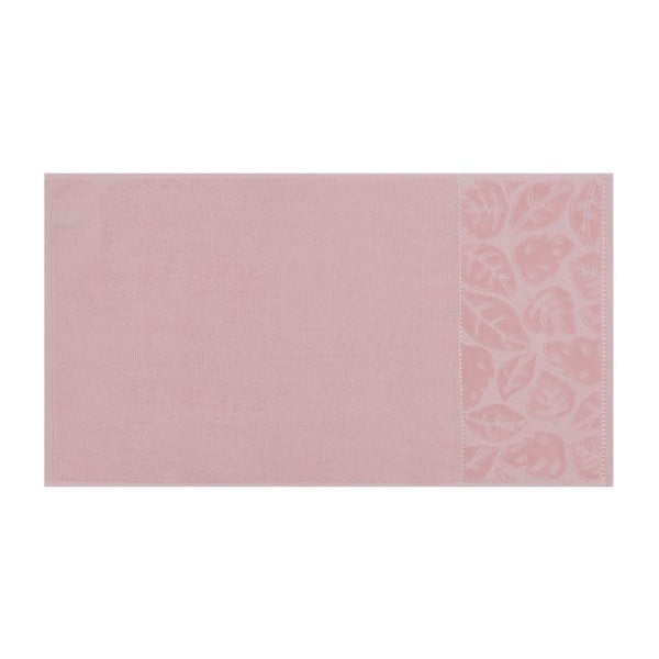 Komplet 2 prašno rožnatih bombažnih satenskih brisač Madame Coco Velver, 50 x 90 m