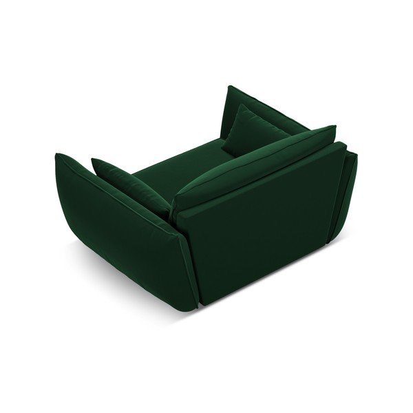 Temno zelen žameten fotelj Vanda – Mazzini Sofas-image-3