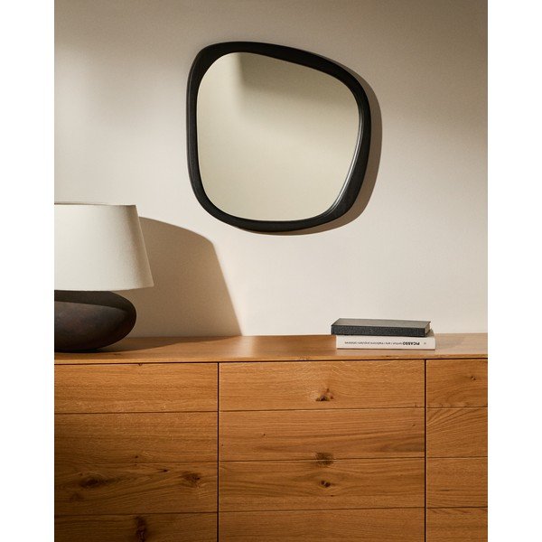 Stensko ogledalo z lesenim okvirjem 45,5x47 cm Alura – Kave Home-image-1