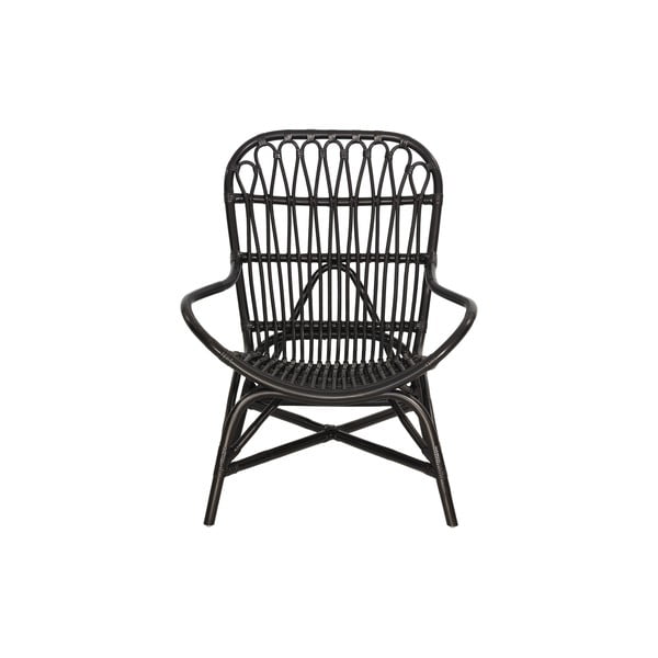 Črn vrtni fotelj iz ratana Bonami Essentials Sara-image-1