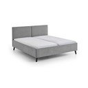 Siva oblazinjena zakonska postelja z letvenim dnom 160x200 cm Piano – Meise Möbel