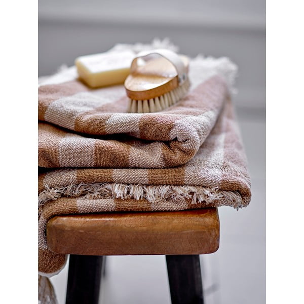 Rjava/bež bombažna brisača 50x100 cm Elaia – Bloomingville-image-1