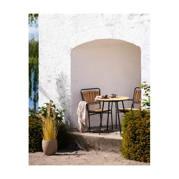 Vrtni stoli v kompletu 2 ks iz masivnega lesa/kovinski v naravni barvi Cleveland – House Nordic-image-2