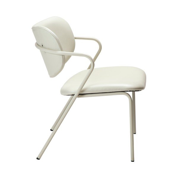 Kremno bel fotelj iz imitacije usnja Zed – DAN-FORM Denmark-image-2