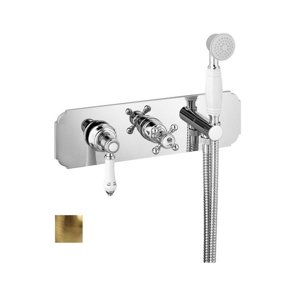 Vgrajena armatura za tuš v bronasti barvi (3 izhodi) Vienna – Sapho