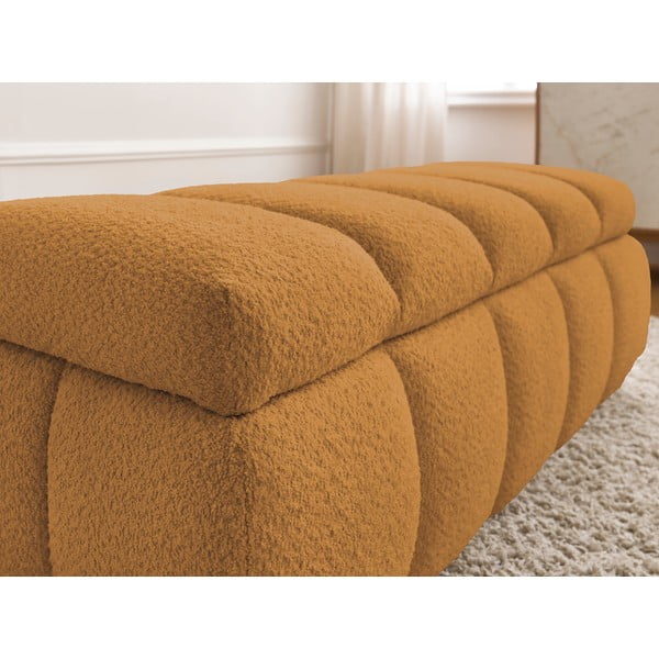 Oker rumena klop iz tkanine bouclé – Bobochic Paris-image-4