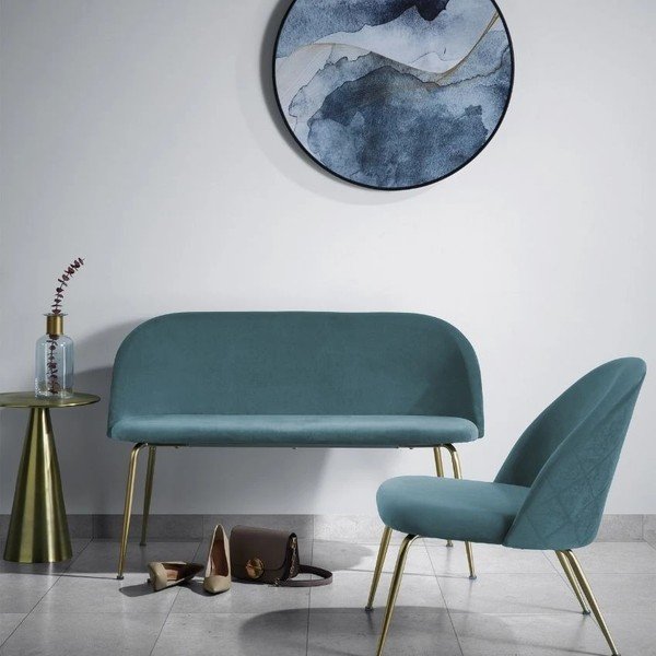 Aluminijasta okrogla stranska mizica ø 39 cm Rhet – Kave Home-image-1