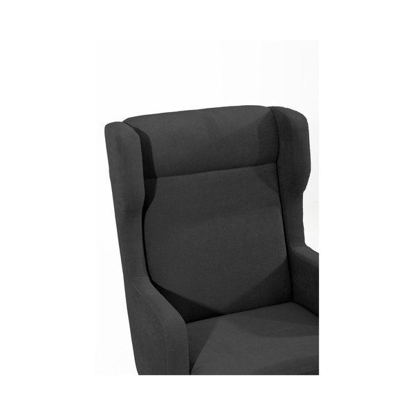 Črn fotelj Max Winzer Bennet Suede-image-1