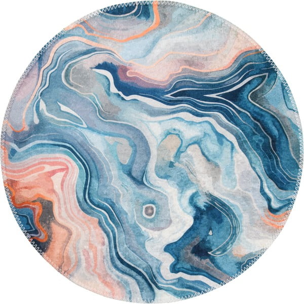 Modra/rožnata pralna okrogla preproga ø 100 cm Colors of Joy – Vitaus
