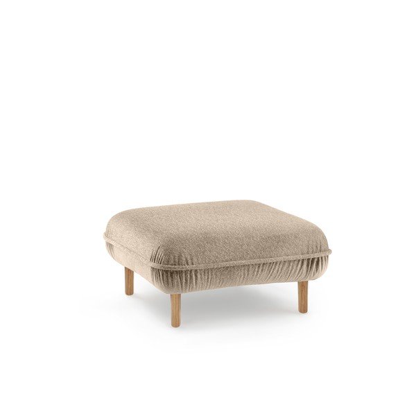 Bež tabure iz tkanine bouclé Bean – EMKO-image-1