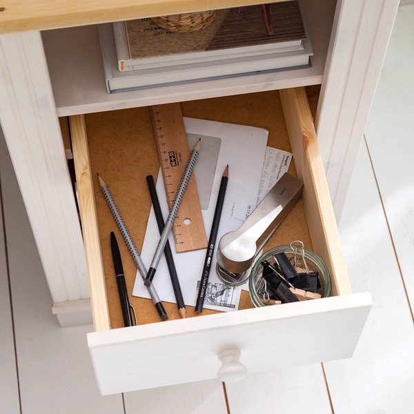 Pisalna miza z borovo mizno ploščo 50x140 cm Anita – Støraa-image-1