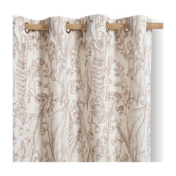Bež/svetlo rjava zavesa 135x250 cm Selvetia – Restilo