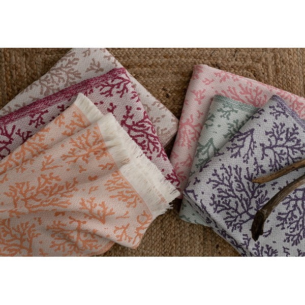 Rožnata pletenina z bombažem Euromant Summer Coral, 140 x 180 cm-image-3