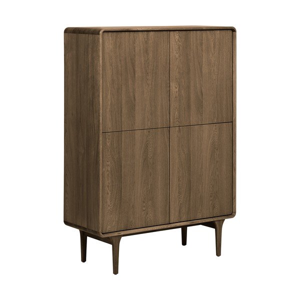 Temno rjava omarica v hrastovem dekorju 100x140x40 cm Darwin – House Nordic