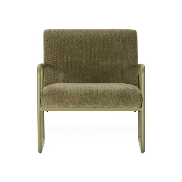 Zelen fotelj iz šenilje Vince – MOME-image-2