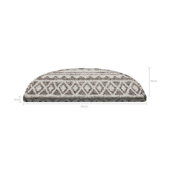 Komplet 16 sivih preprog za stopnice Vitaus Cottage Warmth, 65 x 20 cm-image-4