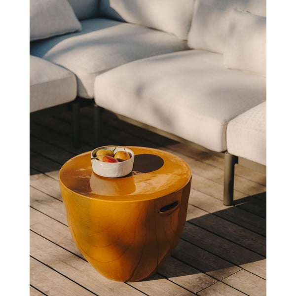 Keramična okrogla vrtna mizica ø 45 cm Mesquida – Kave Home-image-1