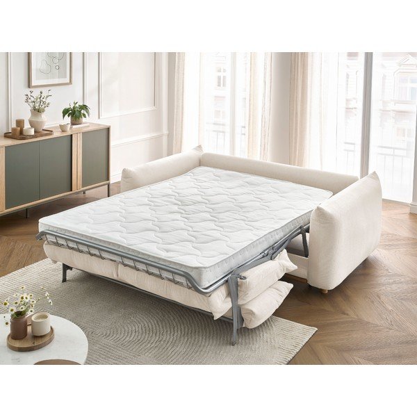 Kremno bela raztegljiva sedežna garnitura 214 cm Ernest – Bobochic Paris-image-1