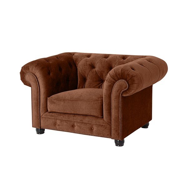 Rjav fotelj Max Winzer Orleans Velvet-image-1