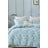 Modra/siva 4-delna podaljšana posteljnina za zakonsko posteljo iz renforce bombaža z rjuho 200x220 cm Damask – Mila Home
