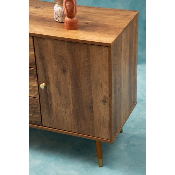 Komoda v temni naravni barvi 114x70x39 cm Frida – Premier Housewares-image-4