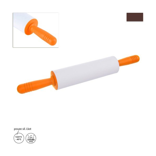 Silikonski valjček z oranžnim ročajem Orion