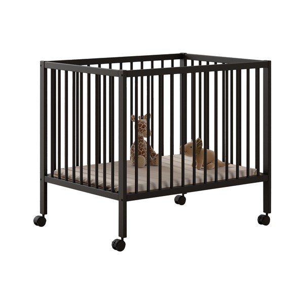 Antracitno siva stajica iz masivne bukve z nastavljivo višino/na koleščkih 95x75 cm Dino – Vipack