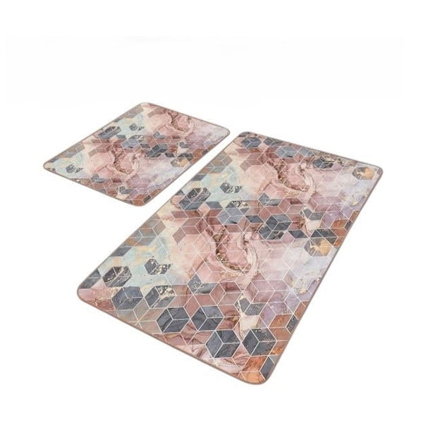 Žametne kopalniške preproge v kompletu 2 ks 60x100 cm – Mila Home