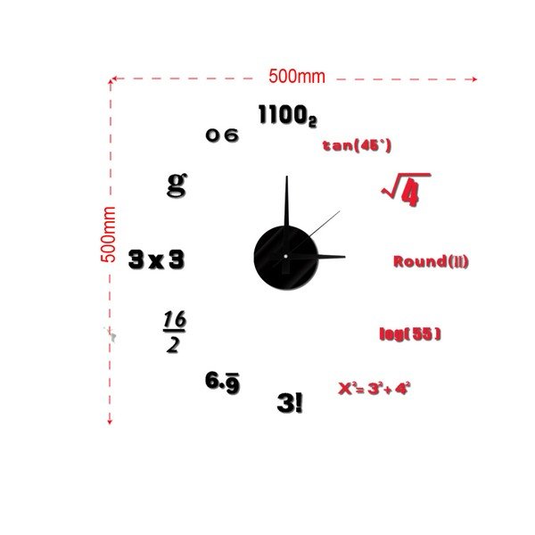 Mauro Ferretti Matematična stenska ura, ⌀ 50 cm-image-2