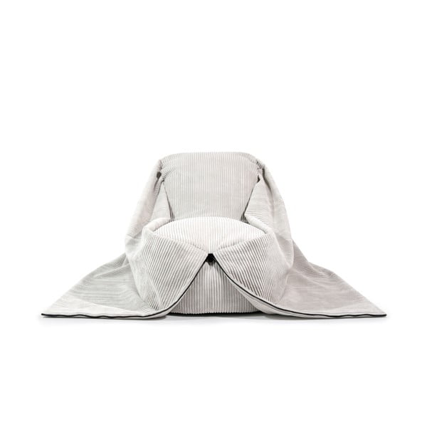 Temno siva otroška vreča za sedenje iz rebrastega žameta Cocoon 120 – SLOWDOWN-image-2