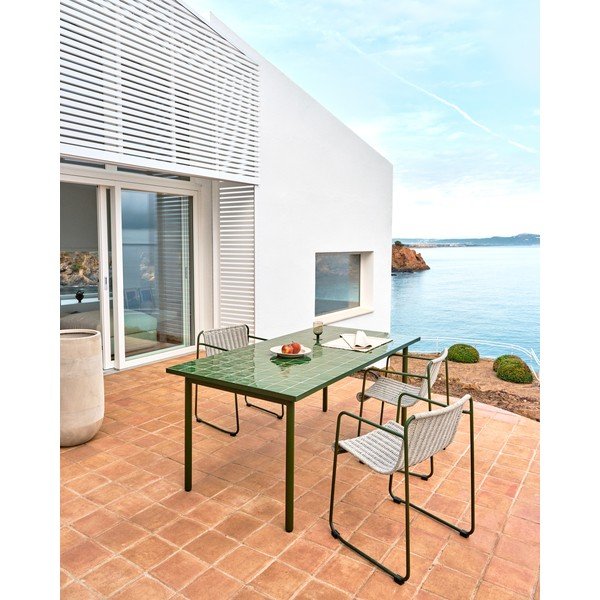 Jeklena vrtna miza 91x182 cm Maurina – Kave Home-image-1