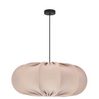 Bež viseča svetilka s tekstilnim senčilom ø 52 cm Cafee – Candellux Lighting