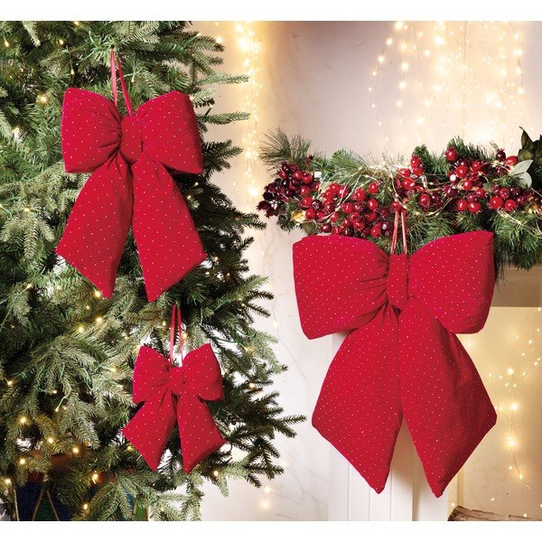 Tekstilna viseča božična dekoracija 28 cm Ribbon – Brandani-image-1