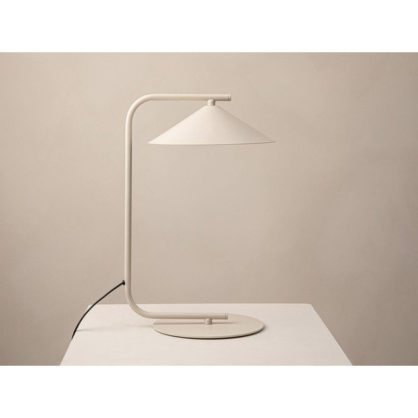 Kremno bela kovinska namizna svetilka (višina 42 cm) Nocte – Micadoni -image-2
