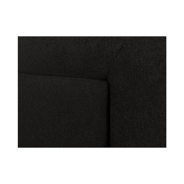 Črno vzglavje Mazzini Sofas Ancona, 200 x 120 cm-image-2