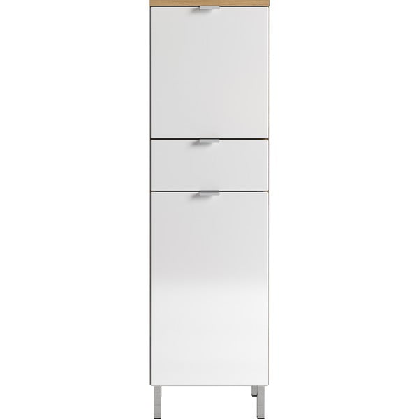 Bela omarica s hrastovim dekorjem Germania Mauresa, višina 120 cm-image-1