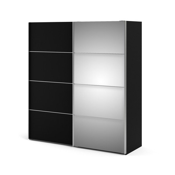 Črna omara z ogledalom Tvilum Verona, 182 x 202 cm-image-1