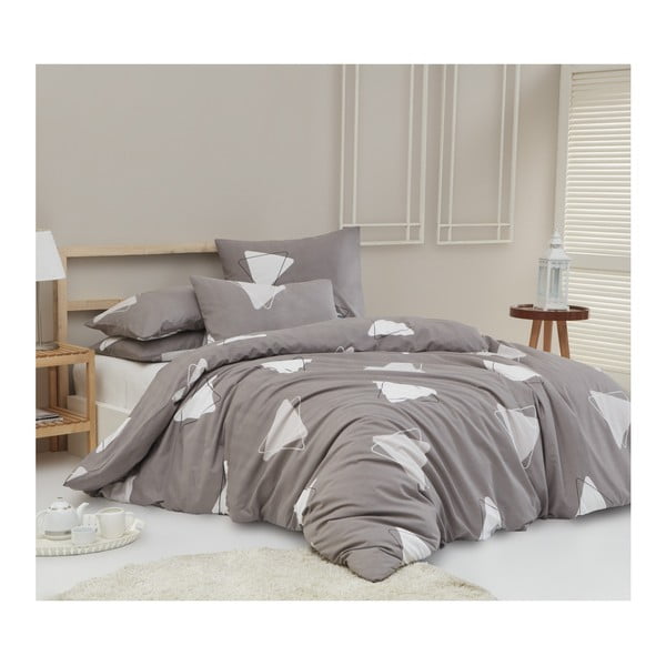 Ranforce bombažna posteljnina za zakonsko posteljo Mijolnir Bubu Grey, 160 x 220 cm