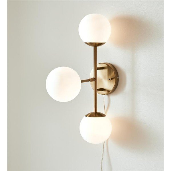 Bela stenska svetilka Markslöjd Trinity, višina 60 cm-image-1
