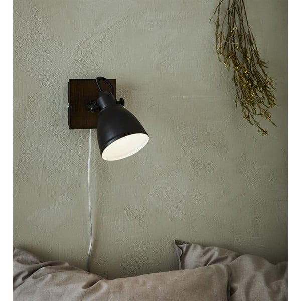 Črna stenska svetilka Markslöjd Native, višina 18,5 cm-image-2