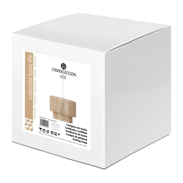 Stropna svetilka iz ratana v naravni barvi s senčnikom iz ratana ø 38 cm Natural Way – Casa Selección-image-3