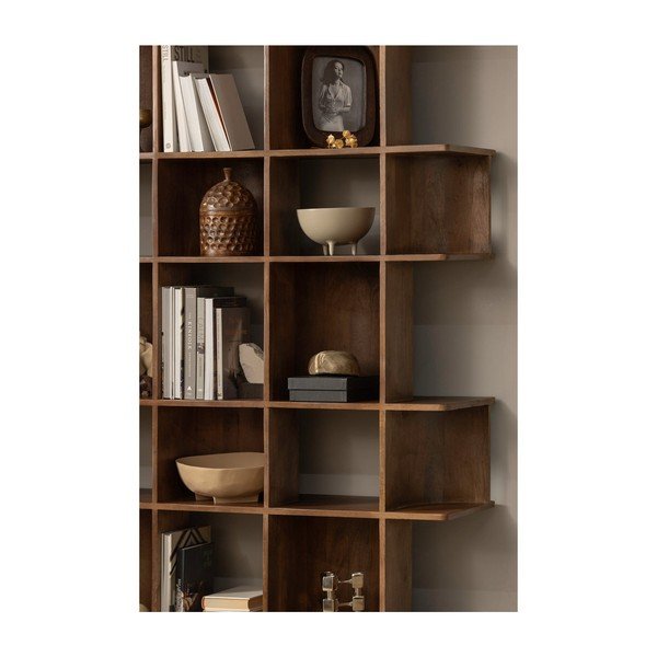 Temno rjav regal iz masivnega manga 130x180x35 cm Sinne – WOOOD-image-1