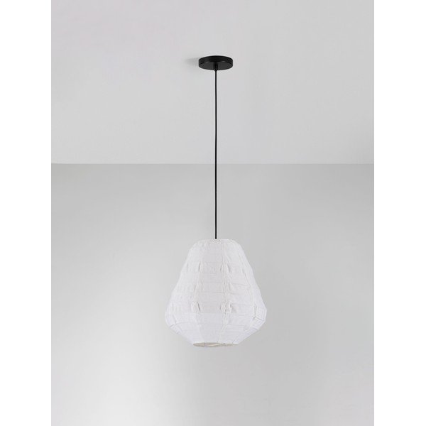 Bela lanena viseča svetilka ø 36 cm Linnet – Nova Luce-image-2