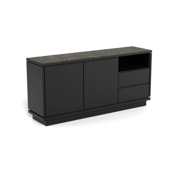 Črna komoda iz MDF plošč 160x75x40 cm Tribeca – Actona
