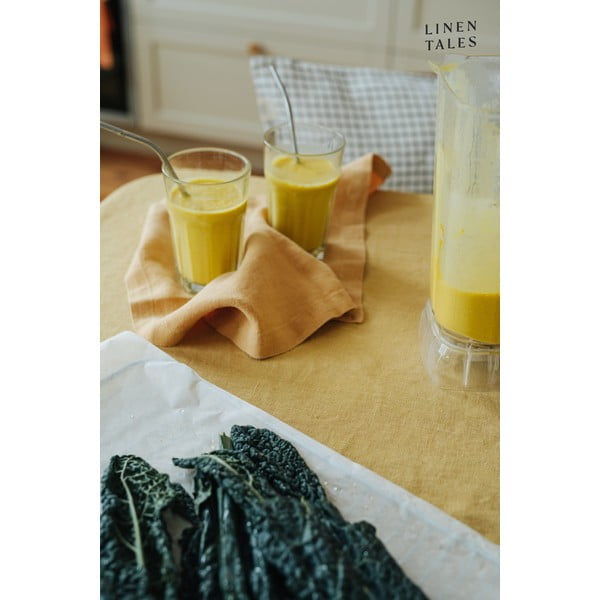 Rumeni tekstilni podstavki za kozarce v kompletu 4 ks – Linen Tales-image-2