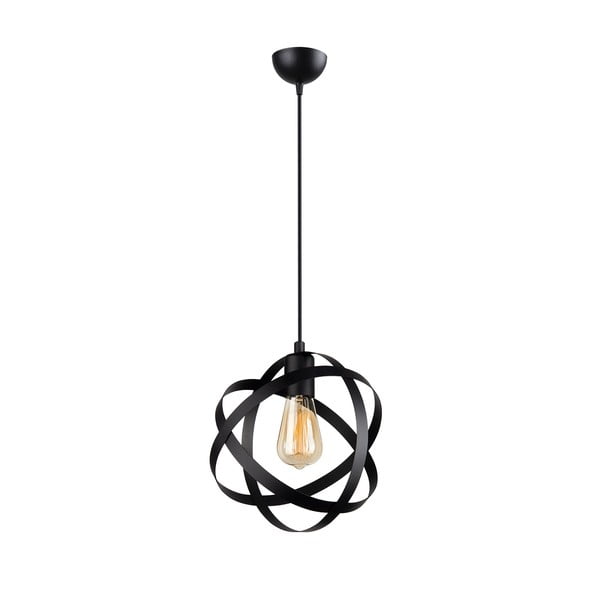 Črna kovinska viseča svetilka Lama - Squid Lighting