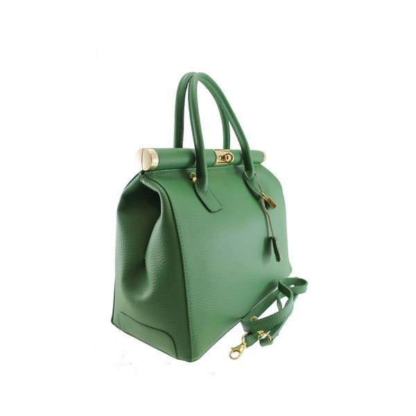 Zelena usnjena torbica Chicca Borse Blair-image-3