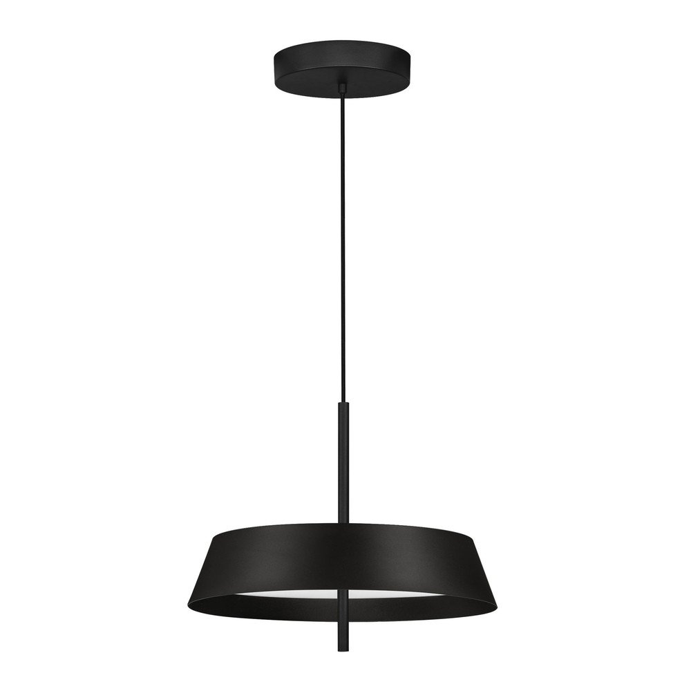 Mat črna aluminijasta LED zatemnitvena viseča svetilka ø Velio