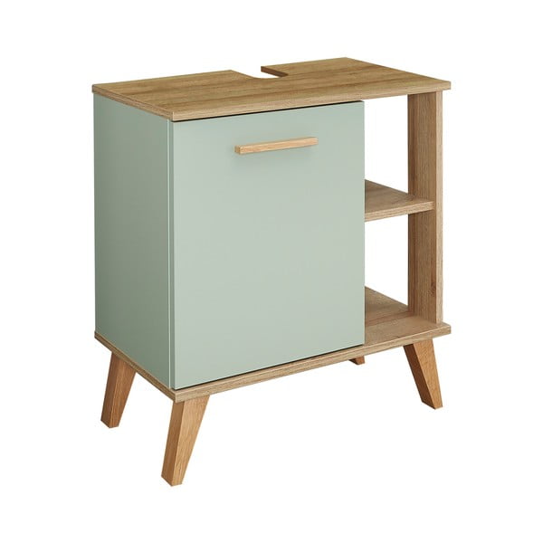 Zelena omarica za pod umivalnik v hrastovem dekorju 61x65 cm Set 963 - Pelipal-image-2